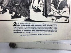 Original 1974 Poster: ORIGINS OF LAW – HAMMURABI CODE – by J Weston Walch 11×14″