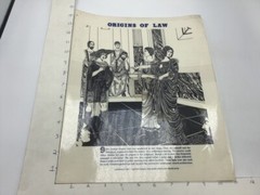 Original 1974 ORIGINS OF LAW Poster – ROME praetor & basilicae- J Weston Walch
