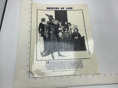 Original 1974 ORIGINS OF LAW Poster – TRAIL BY JURY – J Weston Walch