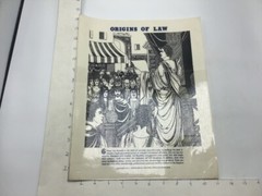 Original 1974 ORIGINS OF LAW Poster – ROME – J Weston Walch