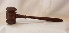 Vintage Gavel Solid Wood Judge Auctioneer Mallet 10” Meeting Hammer Decor