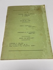 Virginia Supreme Court of Appeals Brief 1971 Ernest Shifflett Record 7782