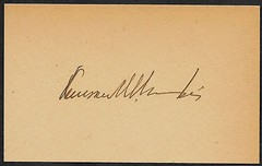 Judge Kenesaw Landis Autograph Reprint On Original Period 1910s 3×5 Card