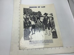 Original 1974 ORIGINS OF LAW Poster – AMERICA COLONISTS – J Weston Walch