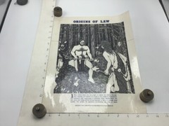 Original 1974 Poster: ORIGINS OF LAW – Primitive Law – by J Weston Walch 11×14″