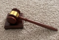 NEW Wooden Gavel and Sound Block Set for Judge Auctioneer Lawyer *Pls read*