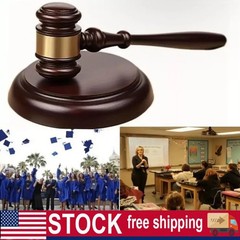 Wooden Auction Hammer Wood Gavel Sound Block Lawyer Judge Auction Sale