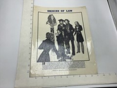 Original 1974 ORIGINS OF LAW Poster – WILLIAM BLAKSTONE – J Weston Walch